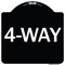 Signmission Designer Series Sign-4-Way, Black & White Heavy-Gauge Aluminum Sign, 18" x 18", BW-1818-24374 A-DES-BW-1818-24374 - alternate 1